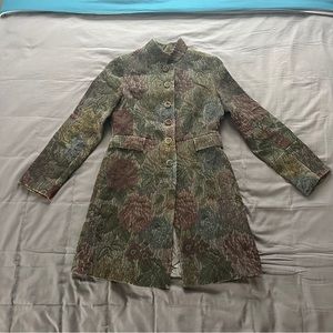 Gothic Floral Brocade Tapestry Coat